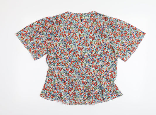 Womens UK Size S New Look Multicoloured Basic Button-Up