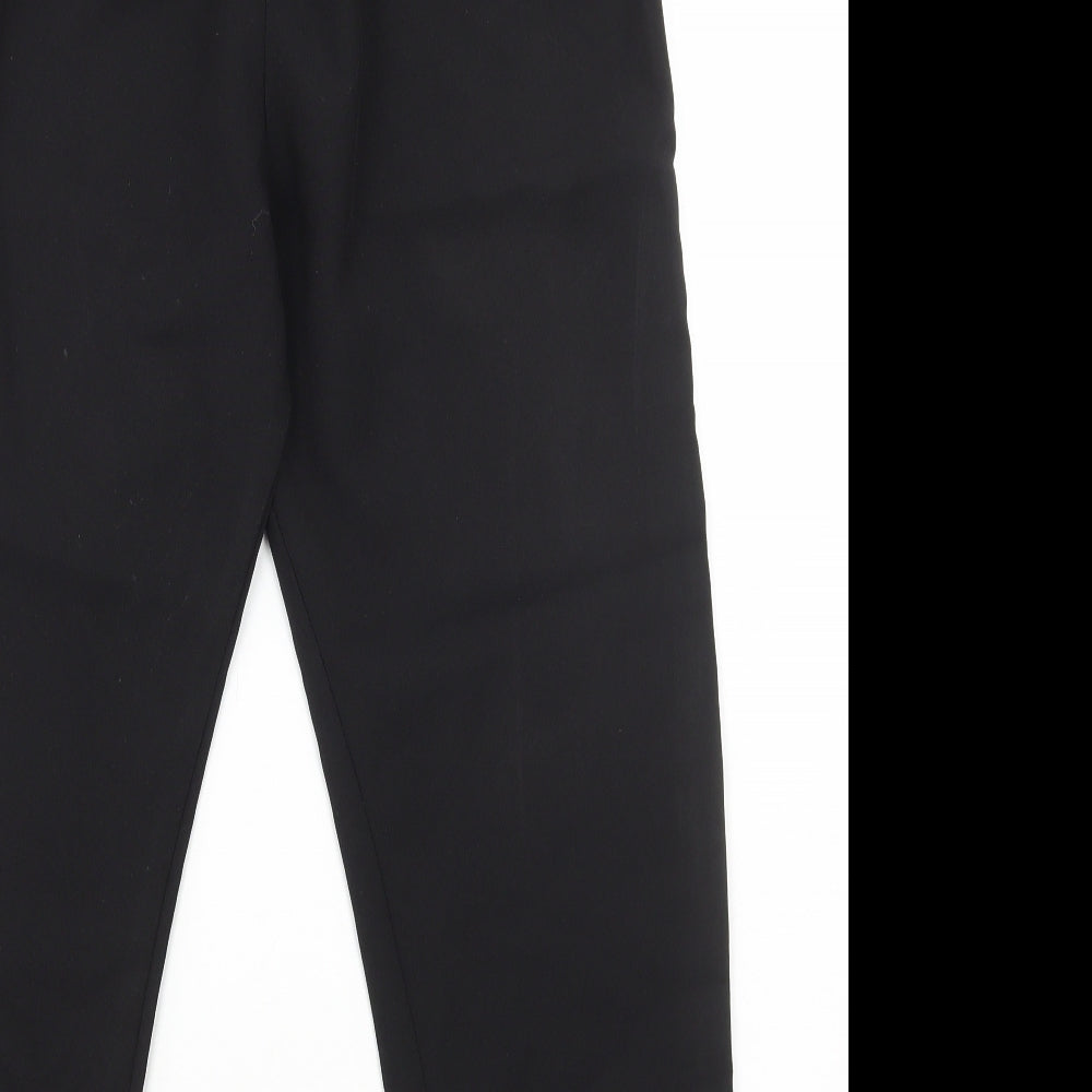 Womens UK Size 10 Preworn Regular Fit Black Trousers