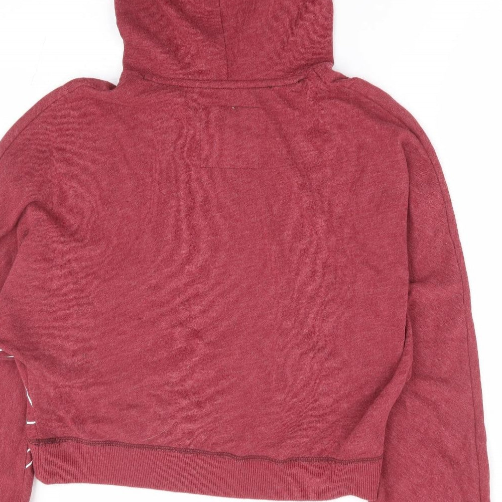 Hollister Womens Red Cotton Pullover Hoodie Size XS Pullover - Batwing Cropped