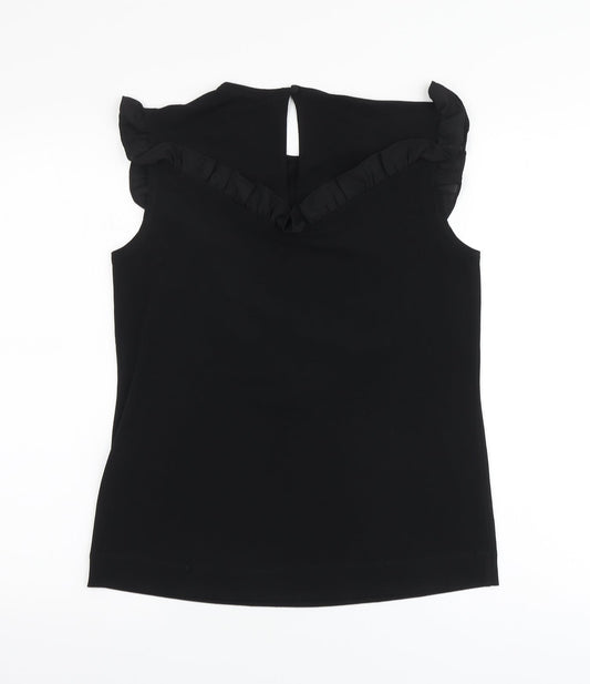 Womens UK Size 8 NEXT Black Basic Blouse