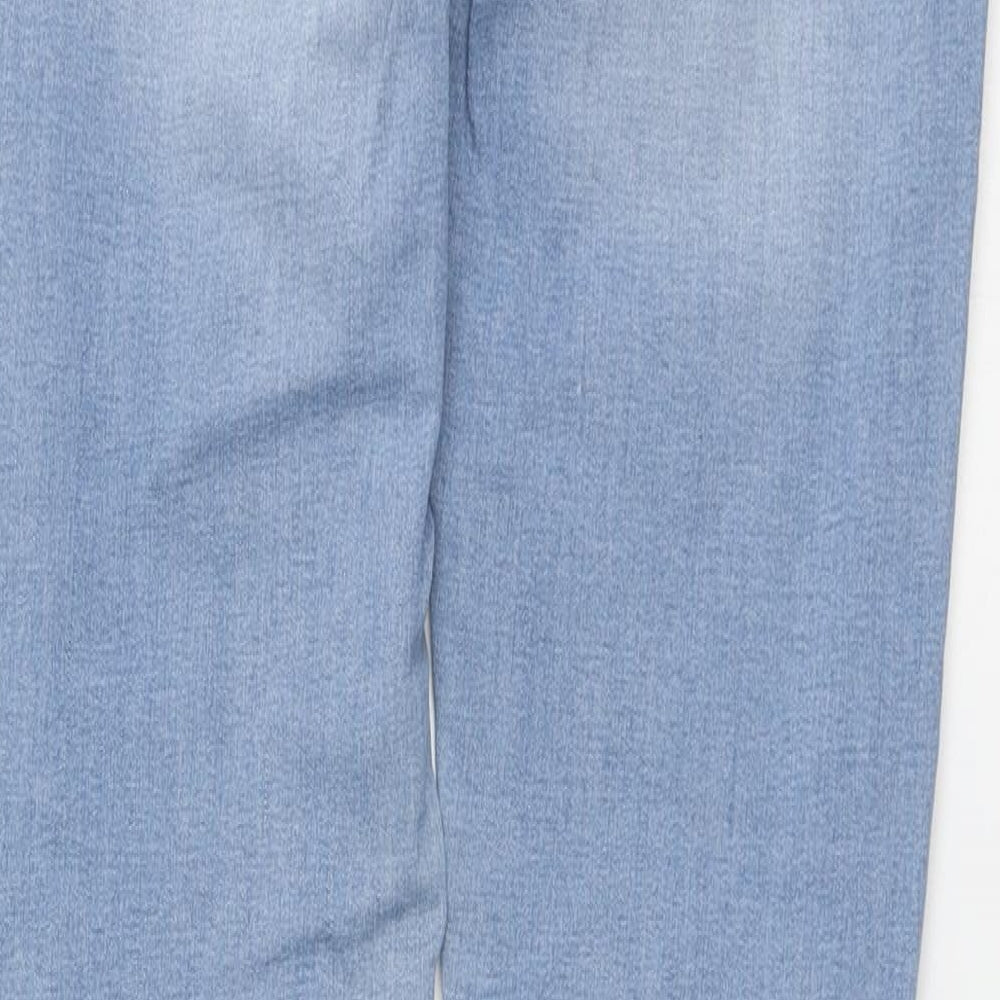 Denim & Co. Womens Blue Cotton Skinny Jeans Size 10 L33 in Regular Button