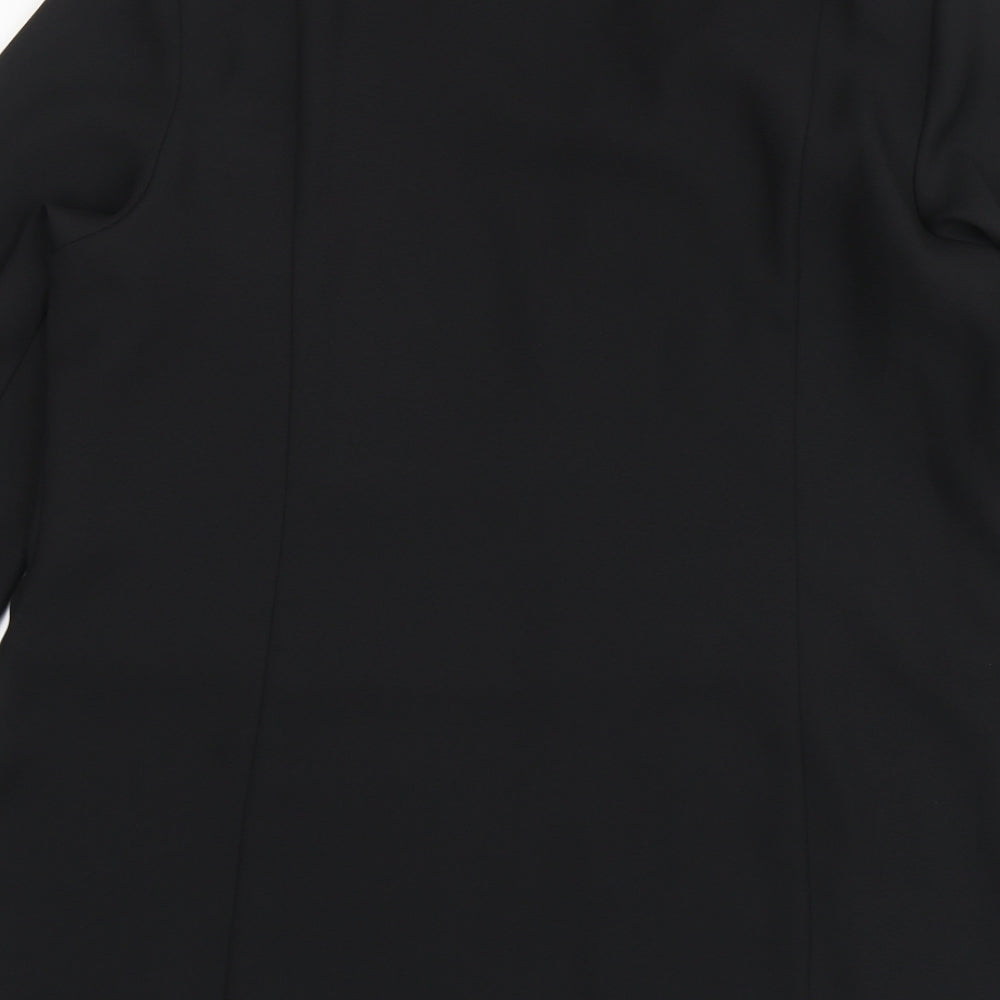 Womens UK Size 16 Design Essentials Black Basic Blouse