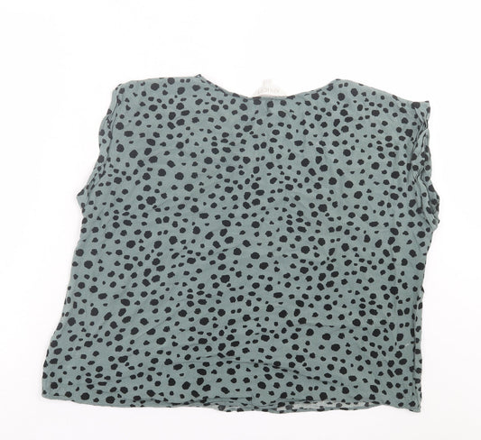 Womens UK Size 16 Apricot Green Basic T-Shirt