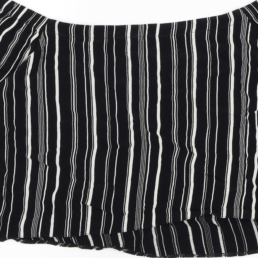 Womens UK Size 10 New Look Black Basic Blouse