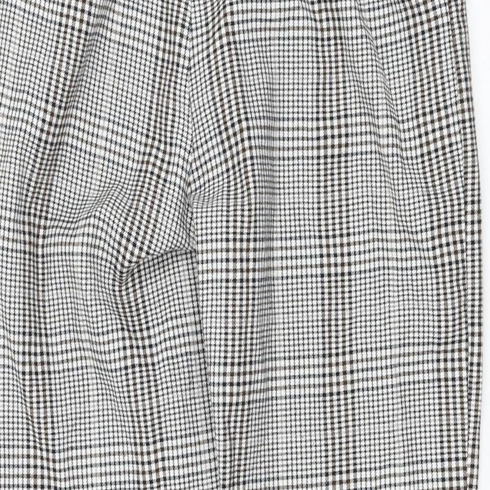 Womens UK Size S Sinsay Regular Fit Carrot White Trousers