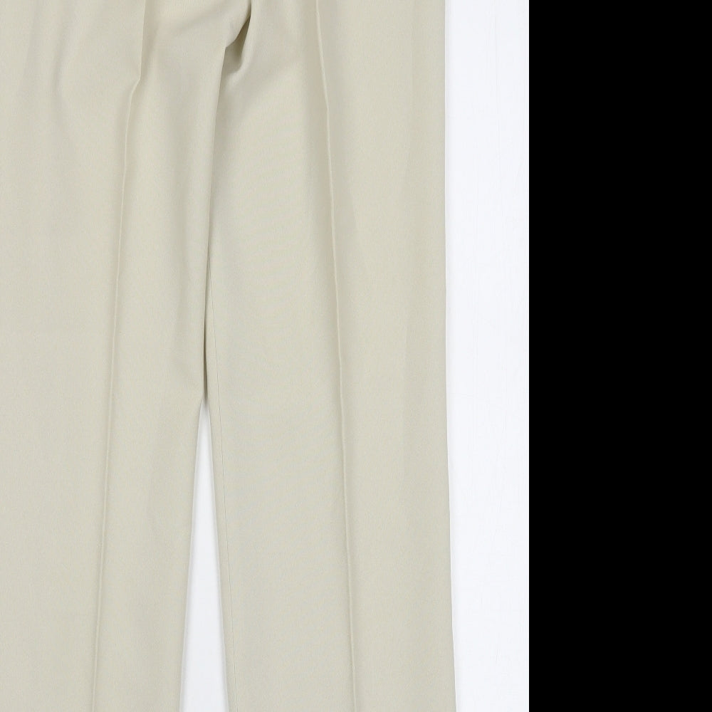 Womens UK Size 12 Agenda Regular Fit Beige Trousers