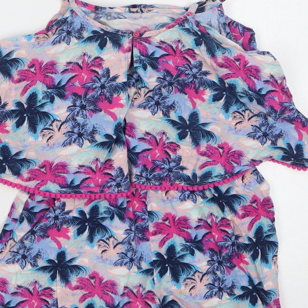 Candy Couture Girls Multicoloured Floral Viscose Playsuit One-Piece Size 13 Years Pullover
