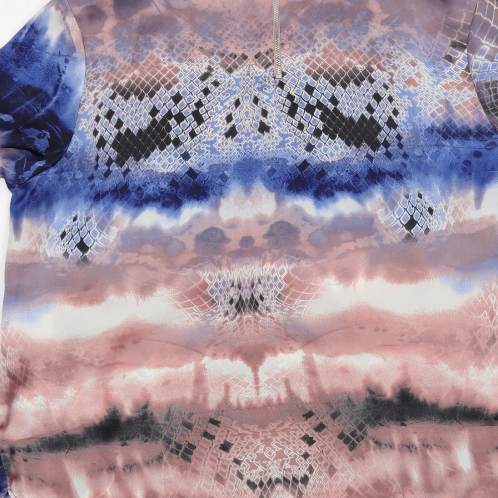 Womens UK Size 12 Amphora Multicoloured Basic Blouse