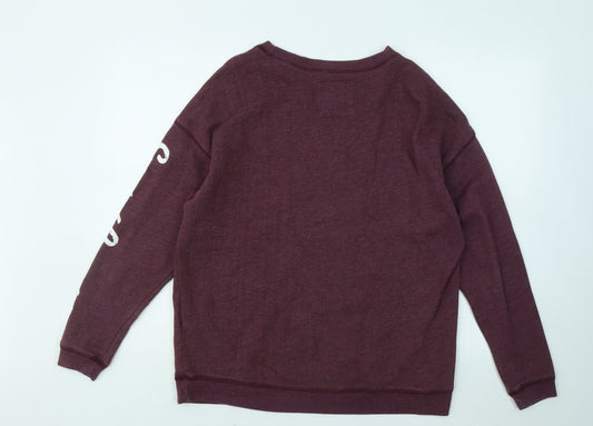 Hollister Womens Purple Cotton Pullover Sweatshirt Size XS - Sunset Coast