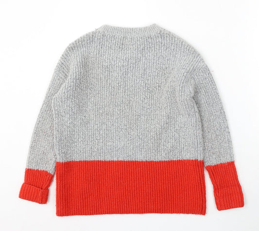 Primark Womens Grey Round Neck Acrylic Pullover Jumper Size M