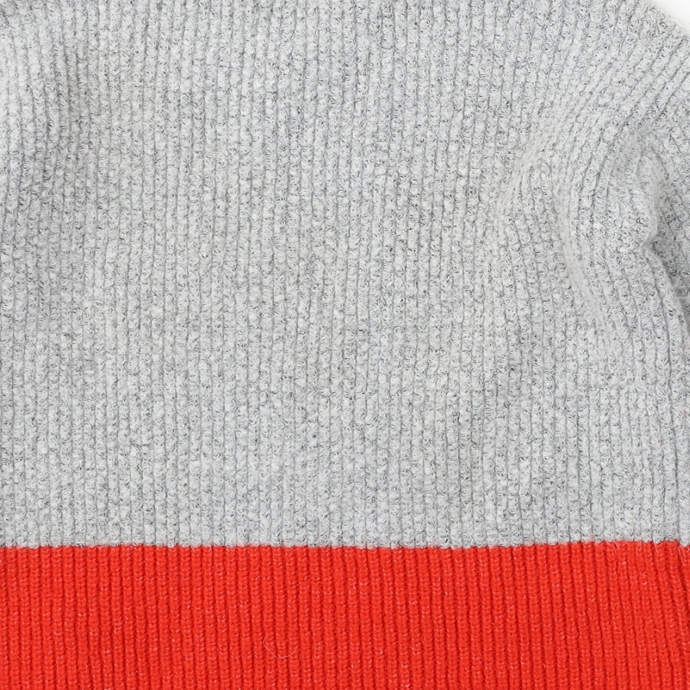 Primark Womens Grey Round Neck Acrylic Pullover Jumper Size M