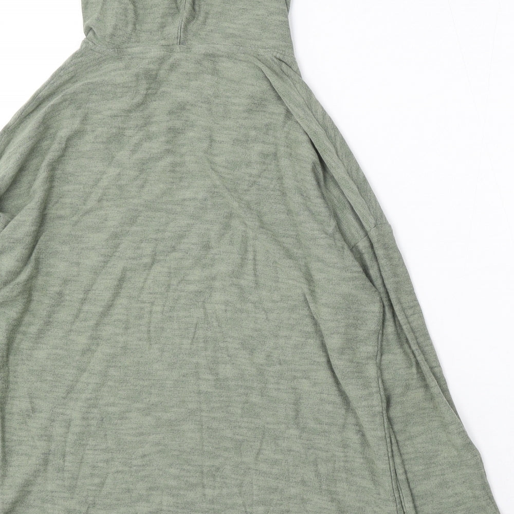 The Lounge Edit Womens Green Cotton Pullover Hoodie Size 10
