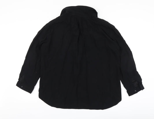 Womens UK Size 10 Topshop Black Basic Blouse