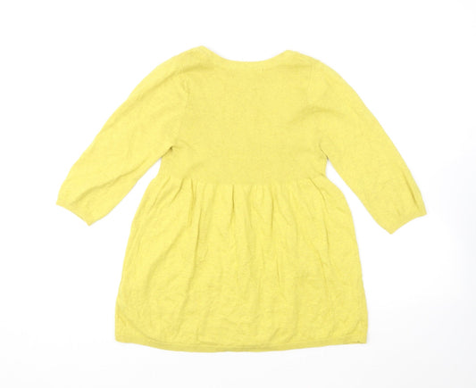 Womens UK Size 10 River Island Yellow Pullover Jumper