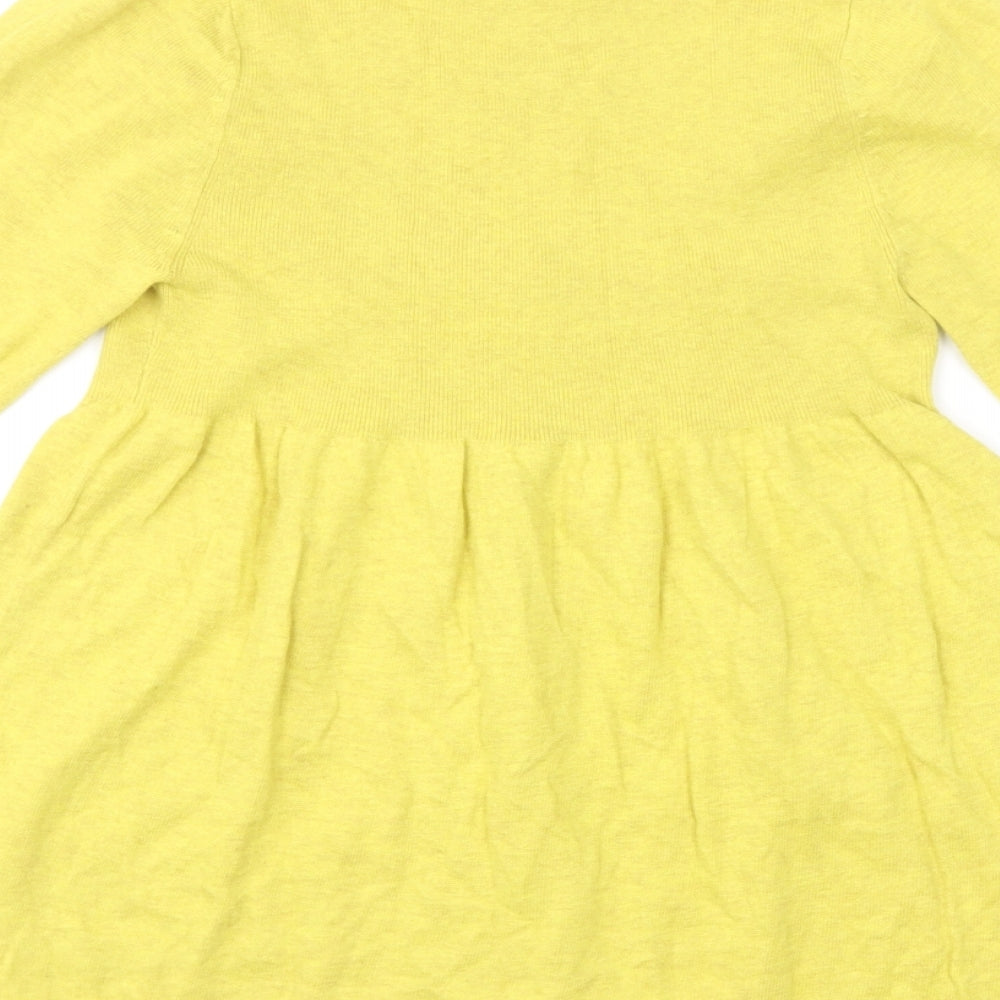 Womens UK Size 10 River Island Yellow Pullover Jumper