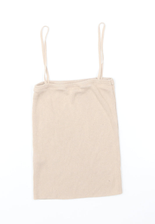 Womens UK Size 6 ASOS Brown Camisole T-Shirt