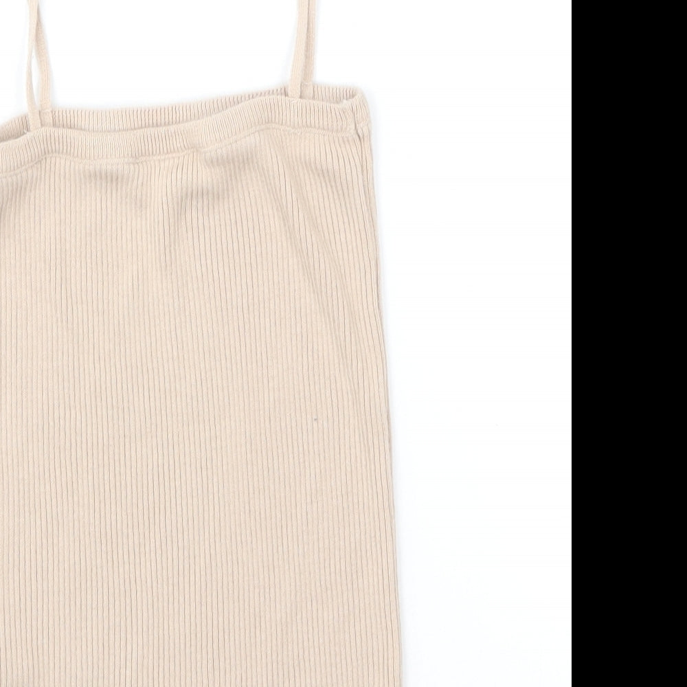 Womens UK Size 6 ASOS Brown Camisole T-Shirt