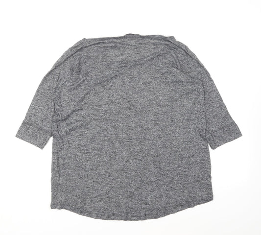 George Womens Grey Round Neck Viscose Pullover Jumper Size 14
