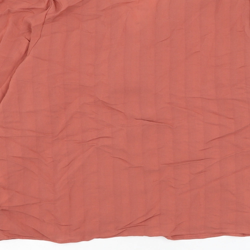 Womens UK Size XS Zara Pink Basic Button-Up