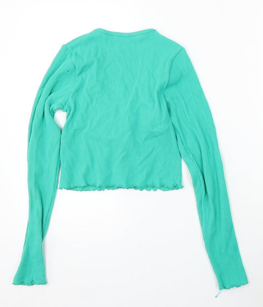 Womens UK Size XS Dunnes Stores Green Cardigan Jumper