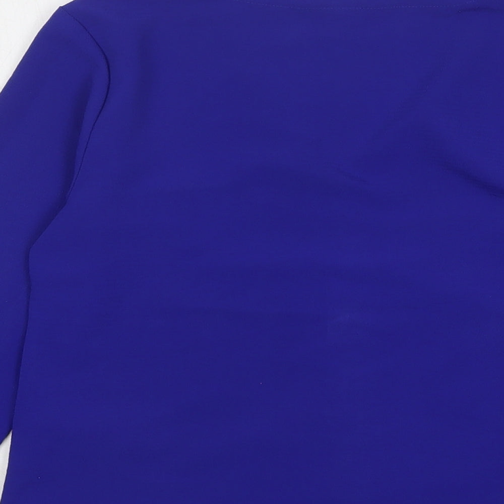 Womens UK Size 6 New Look Blue Basic Button-Up