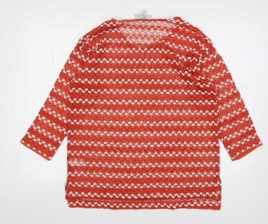 Womens UK Size 12 NEXT Orange Pullover Jumper