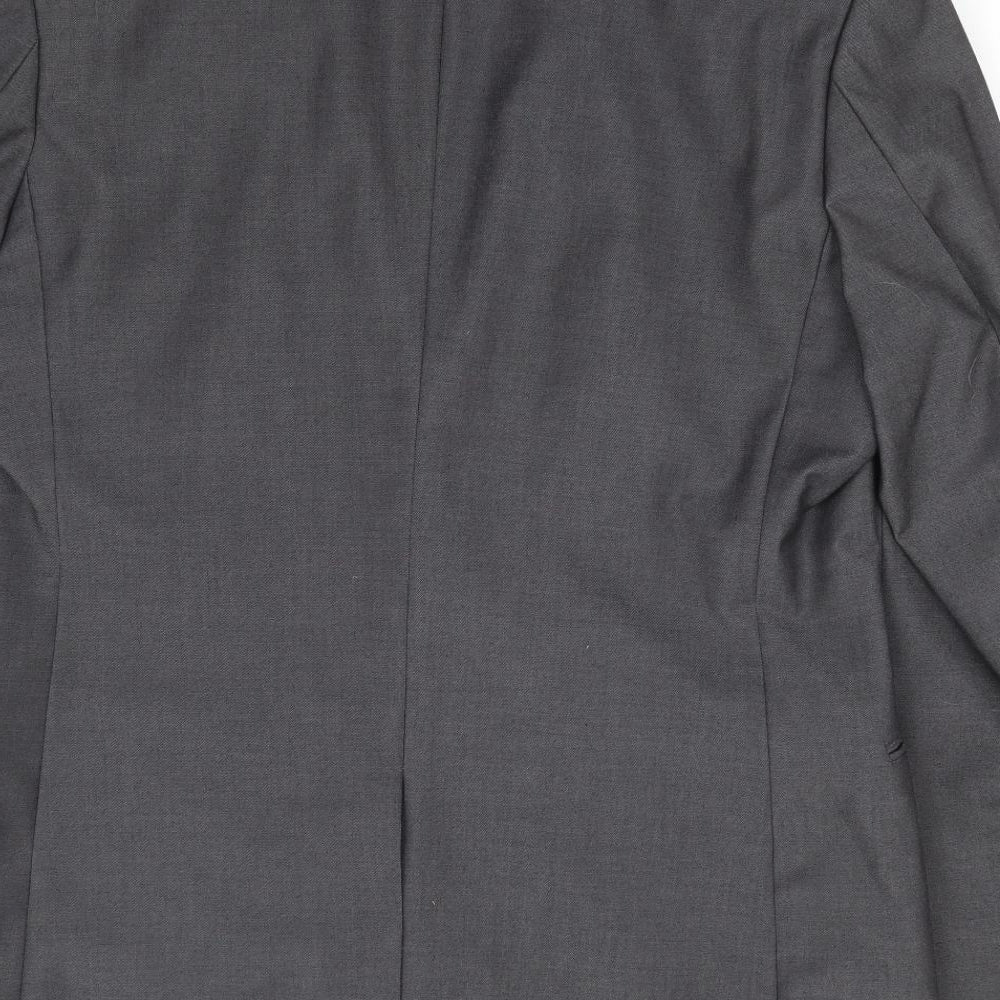 F&F Mens Grey Polyester Jacket Suit Jacket Size 42