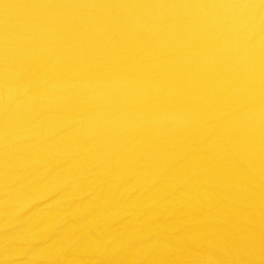 F&F Womens Yellow V-Neck Acrylic Vest Jumper Size L