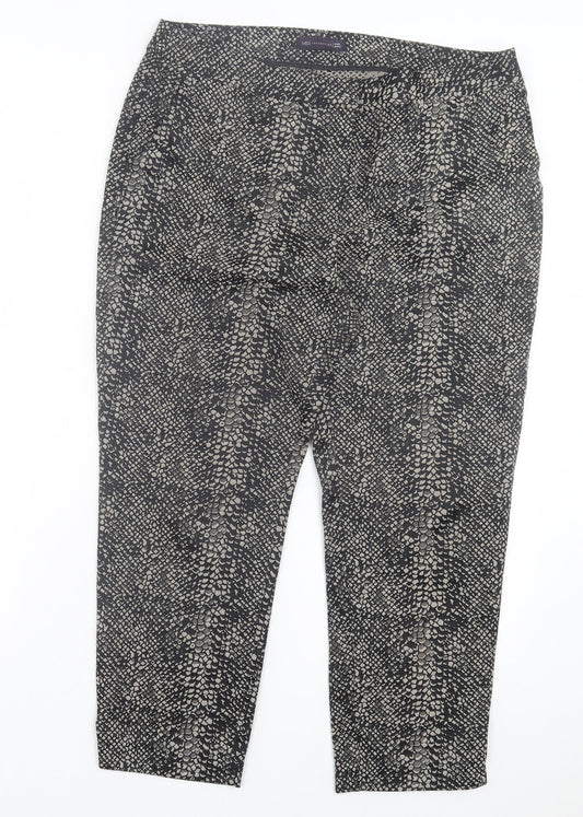 Womens UK Size 34 in Marks and Spencer Regular Fit Capri Brown Trousers