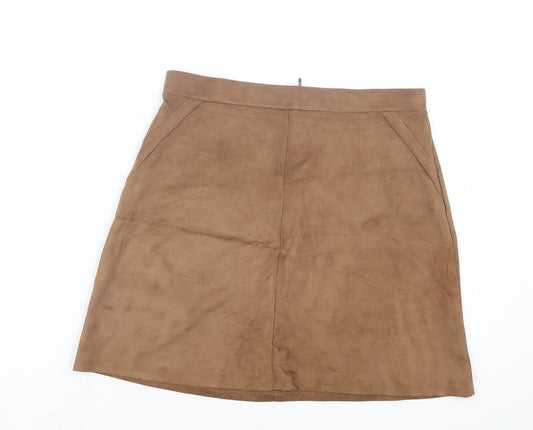 Womens UK Size 8 TU A-Line Velour Skirt