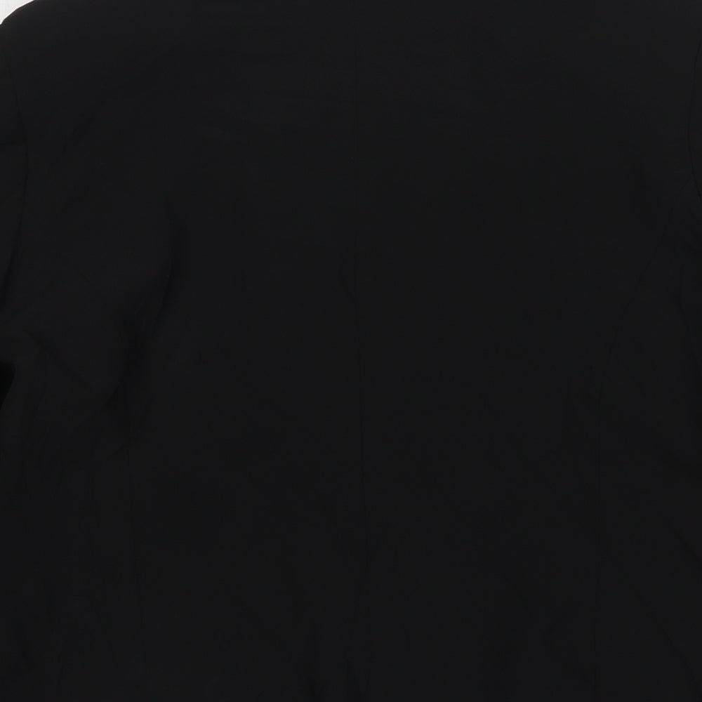 YFN Womens Black Polyester Jacket Blazer Size 16