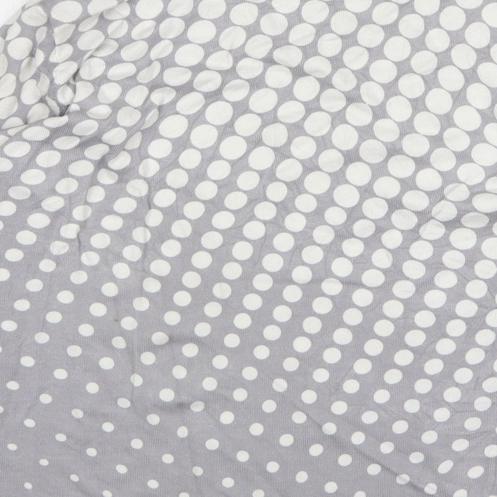 Noni B Womens Grey Round Neck Polka Dot Viscose Pullover Jumper Size M