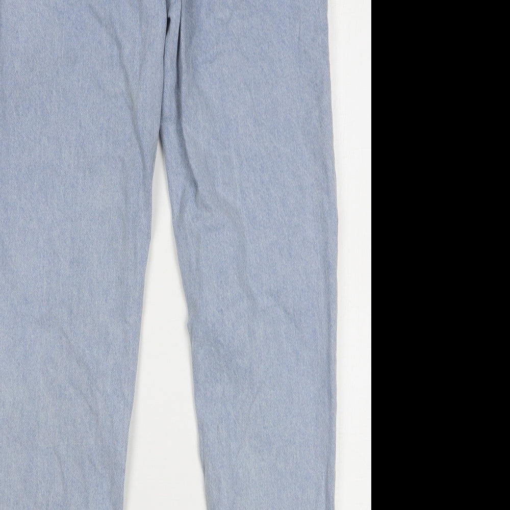 Denim & Co. Womens Blue Cotton Mom Jeans Size 6 L30 in Regular Button