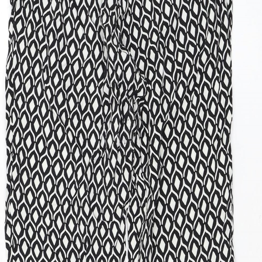 Womens UK Size 4 H&M Regular Fit Black Trousers