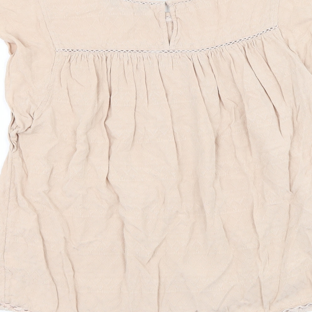 Womens UK Size 12 New Look Pink Basic Blouse