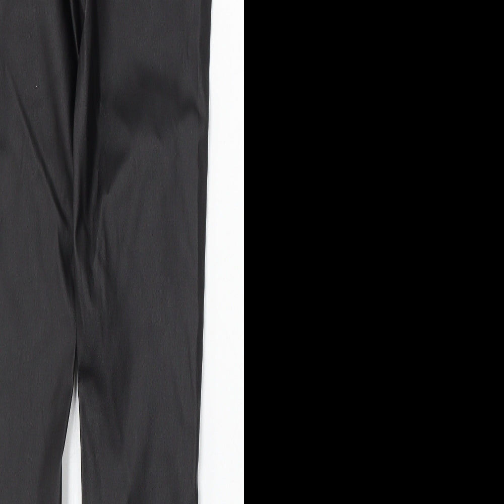 Denim & Co. Womens Black Polyurethane Skinny Jeans Size 8 L29 in Regular Button