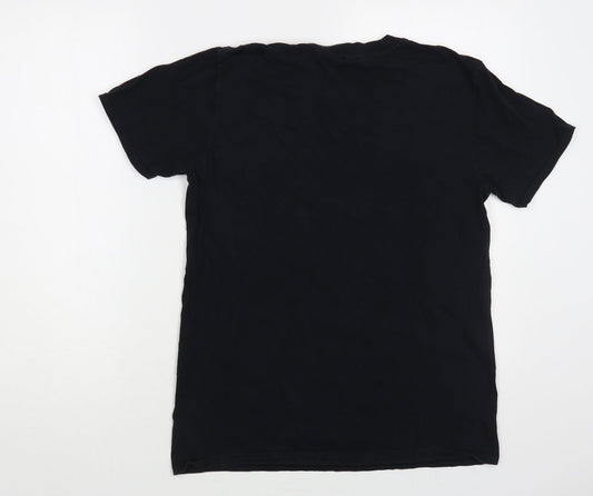 Mens UK Size M Gildan Black T-Shirt