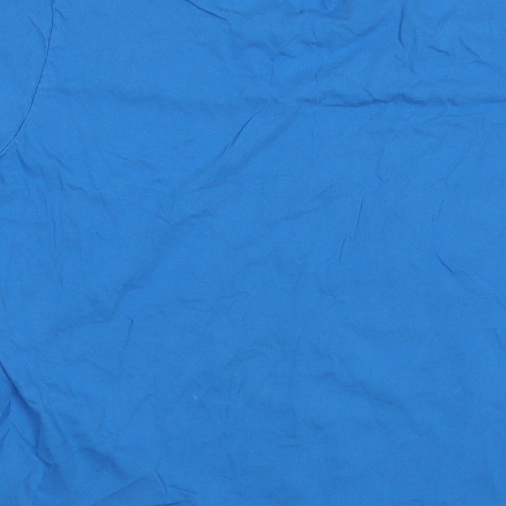 Womens UK Size XL Gildan Blue Basic T-Shirt