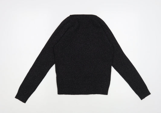 Primark Womens Black V-Neck Polyester Pullover Jumper Size 14