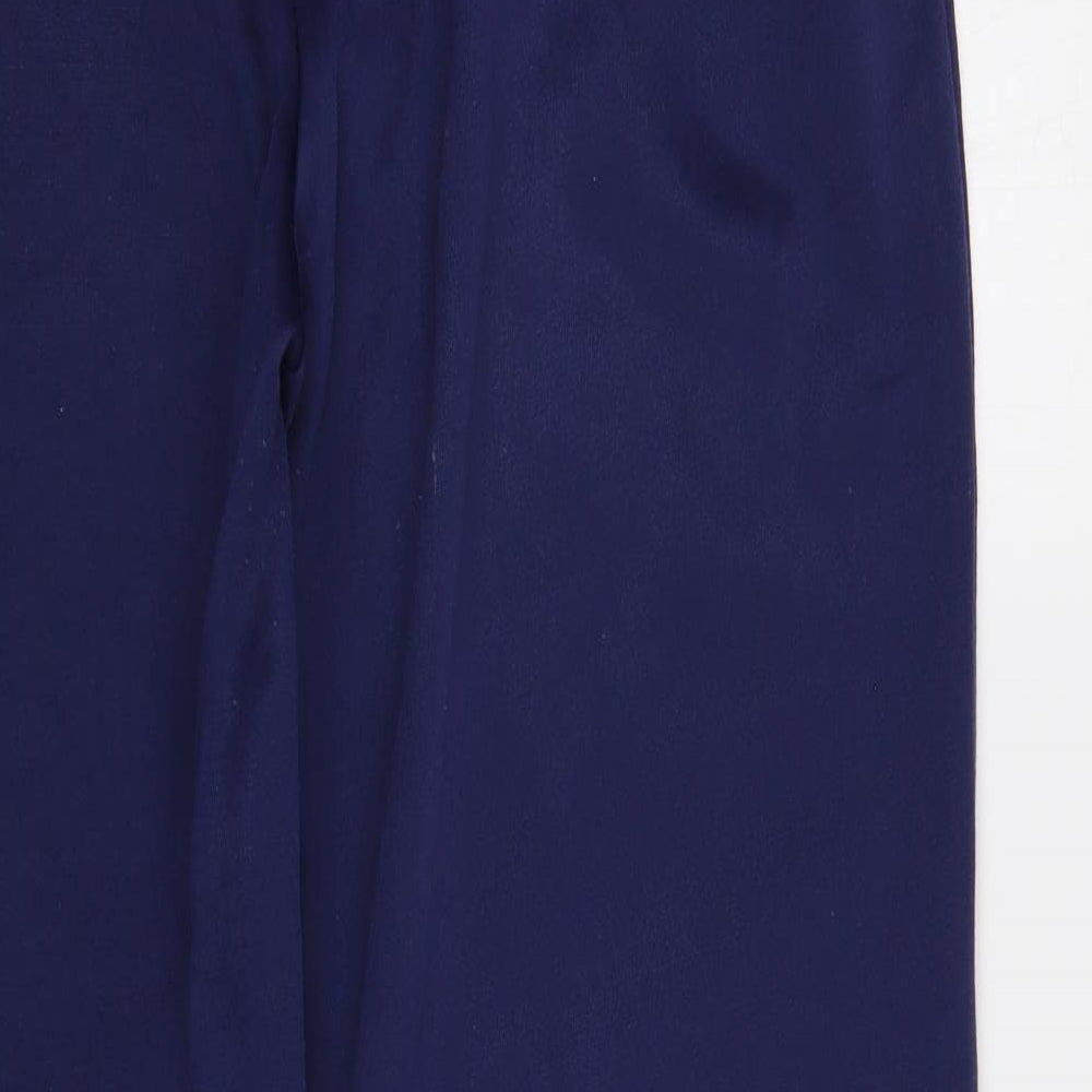 Anne De Lancay Womens Blue Polyester Jogger Trousers Size L L29 in Regular