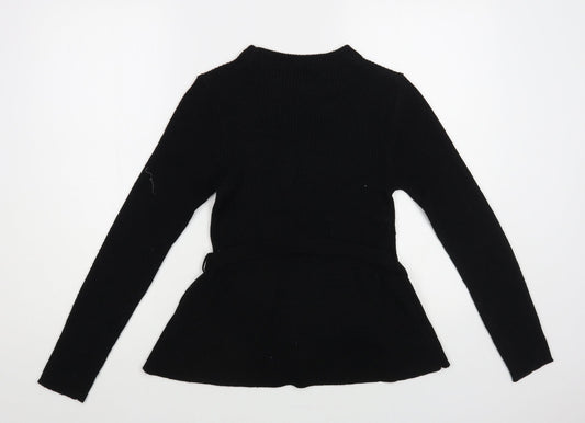 Womens UK Size S QED London Black Pullover Jumper
