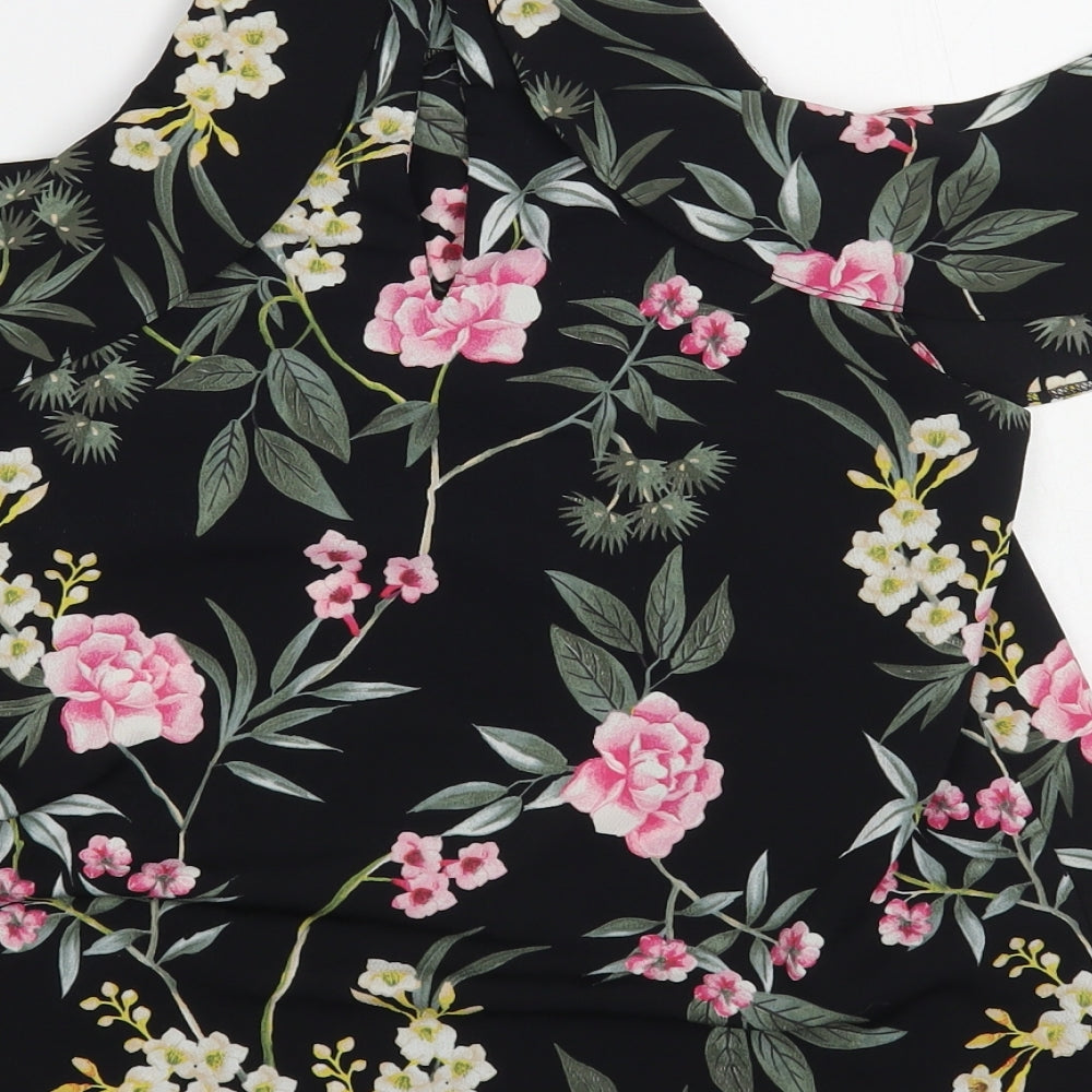 Womens UK Size 8 New Look Black Basic Blouse