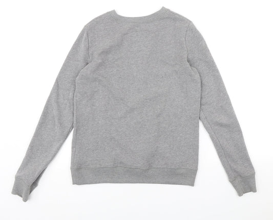 Hollister Womens Grey Cotton Pullover Sweatshirt Size XS Pullover - Floral details