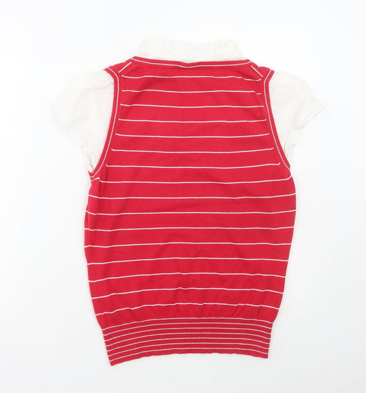 Womens UK Size 14 Oasis Red Vest Jumper