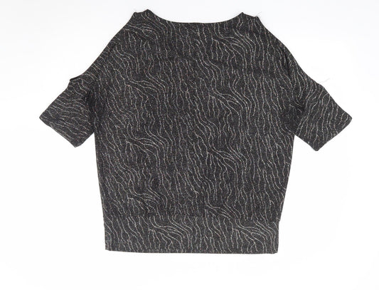 Womens UK Size L Klass Black Jersey Blouse