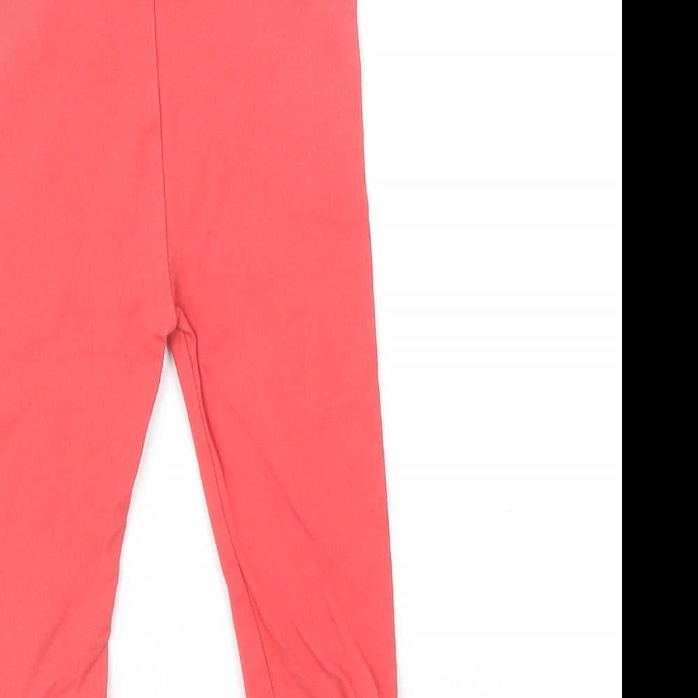 TU Baby Red Cotton Jogger Trousers Size 9-12 Months Pullover