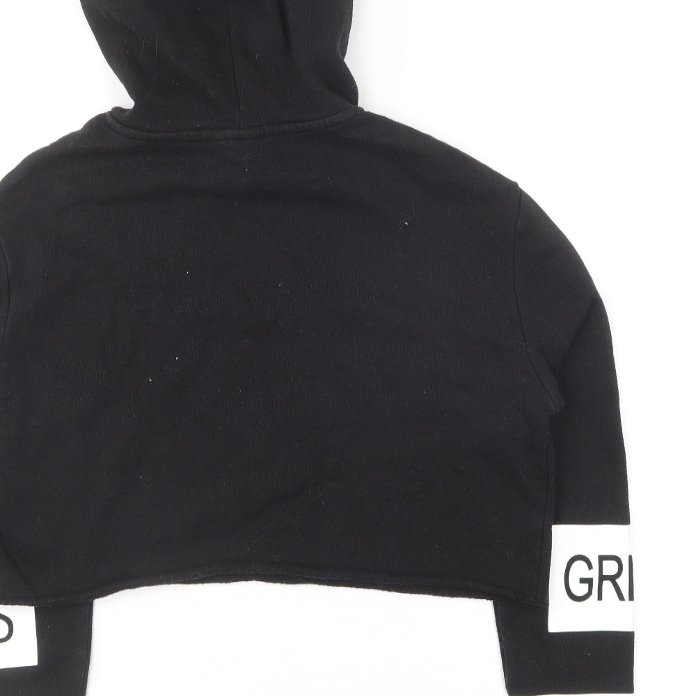 H&M Womens Black Cotton Pullover Hoodie Size XS Pullover