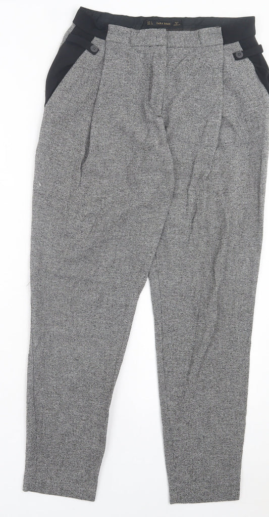 Womens UK Size S Marks and Spencer Regular Fit Black Trousers