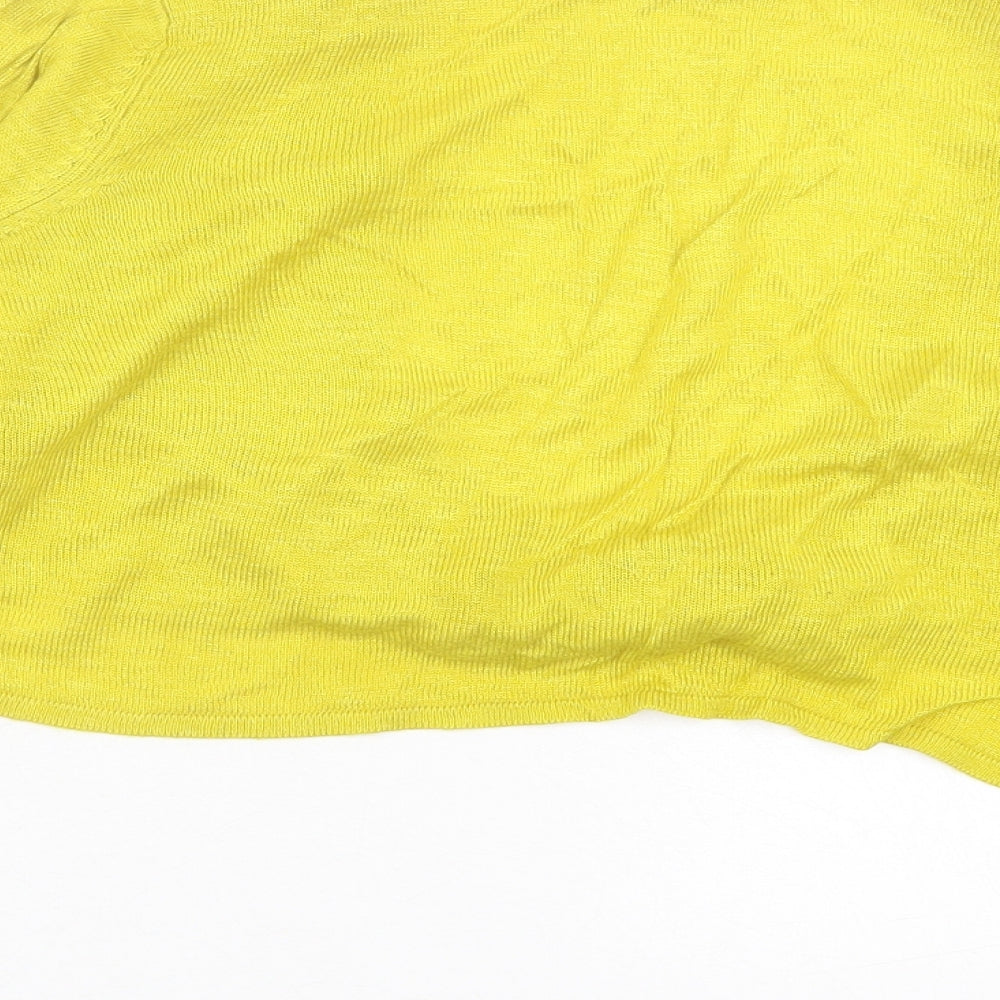 Womens UK Size M Wallis Yellow Cardigan Jumper