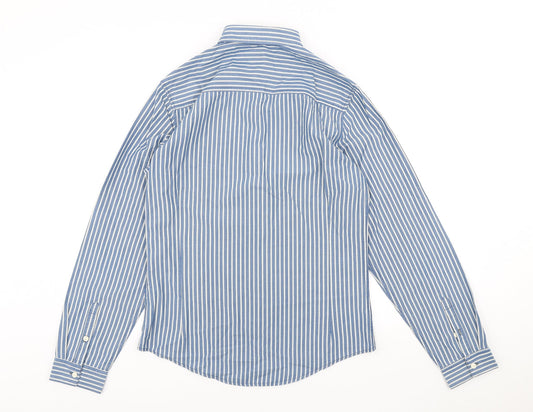 Mens UK Size S NEXT Black Button-Up Long Sleeve Casual Shirt